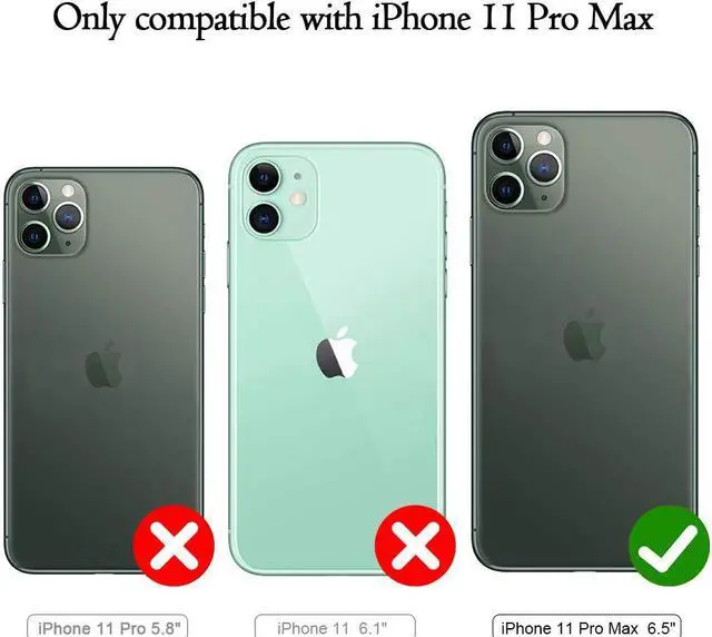 Alt view image 2 of 7 - iPhone 11 Pro Max Wallet Case Premium Leather iPhone 11 Pro Max Folio Flip Case with Kickstand Card Holder Slots Shockproof Protective Cover for Apple iPhone 11 Pro Max 6.5 inch