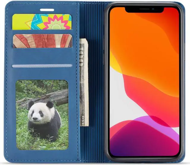 Alt view image 2 of 4 - iPhone 11 Pro Max Wallet Case Premium Leather iPhone 11 Pro Max Folio Flip Case with Kickstand Card Holder Slots Shockproof Protective Cover for Apple iPhone 11 Pro Max 6.5 inch