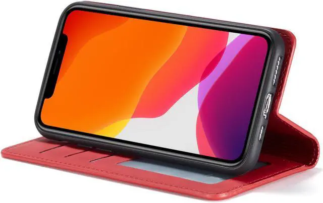 Alt view image 3 of 6 - iPhone 11 Pro Max Wallet Case Premium Leather iPhone 11 Pro Max Folio Flip Case with Kickstand Card Holder Slots Shockproof Protective Cover for Apple iPhone 11 Pro Max 6.5 inch