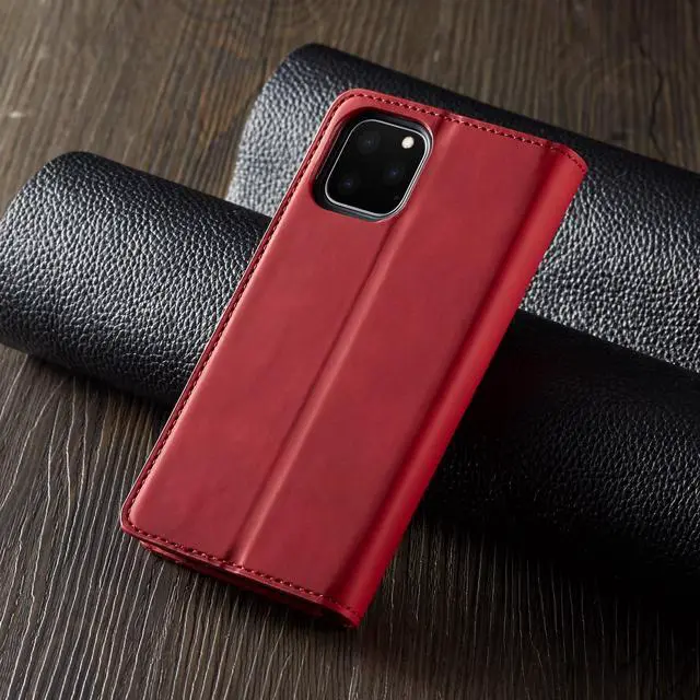 Alt view image 6 of 6 - iPhone 11 Pro Wallet Case Premium Leather iPhone 11 Pro Folio Flip Case with Kickstand Card Holder Slots Shockproof Protective Cover for Apple iPhone 11 Pro 5.8 inch