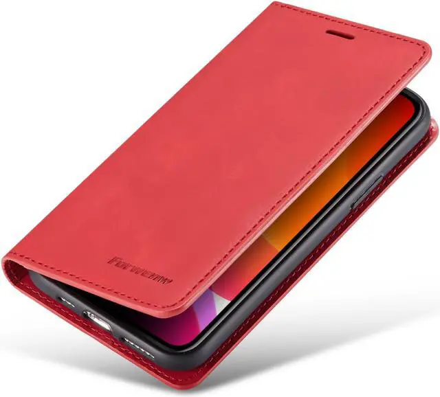 Alt view image 4 of 6 - iPhone 11 Pro Wallet Case Premium Leather iPhone 11 Pro Folio Flip Case with Kickstand Card Holder Slots Shockproof Protective Cover for Apple iPhone 11 Pro 5.8 inch