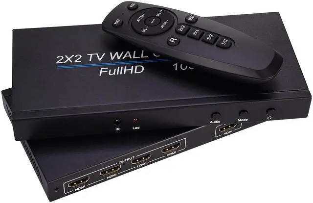 Main image of Video Wall Controller Multi-function 4 Channel TV Video Wall Controller 2x2 Wall Processor 1080p TV Image Splicing Controller