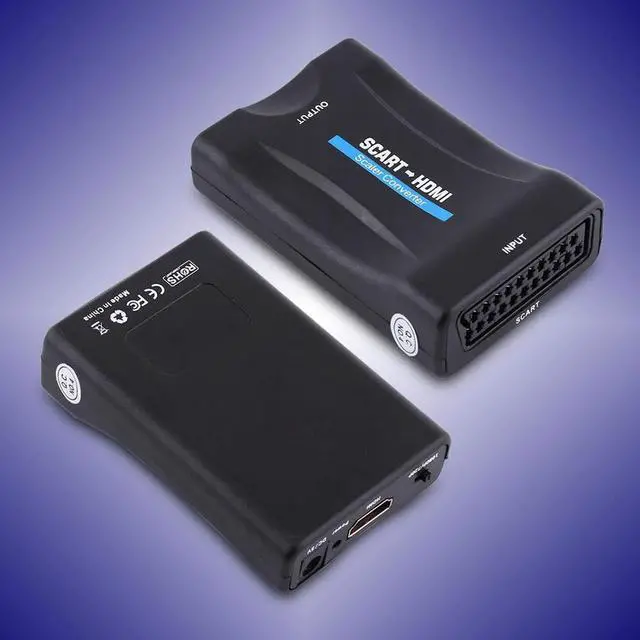 Alt view image 6 of 6 - 1080P HDMI To Scart Converter Audio Video Adapter Scaler with USB Cable