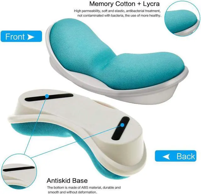 Alt view image 4 of 6 - Memory Foam Mouse Wrist Rest Keyboard Wrist Rest Pad Anti-skid Mousepad Support Wrist Rest Mat for Office Computer Laptop Mac- Durable Comfortable Lightweight Easy Typing Pain Relief