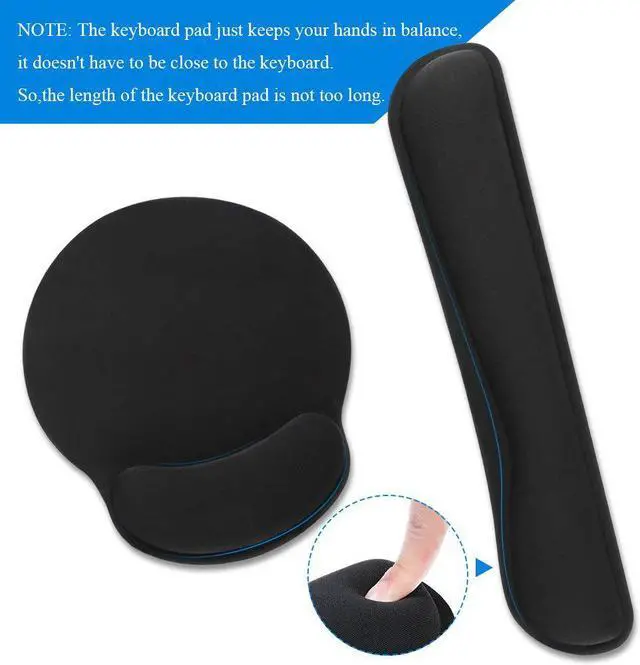 Alt view image 4 of 7 - Memory Foam Mouse Pad Keyboard Wrist Rest Support - Ergonomic Support - for Office, Computer, Laptop, Mac - Premium Quality, Durable, Lightweight for Comfortably Typing Pain Relief and Repair