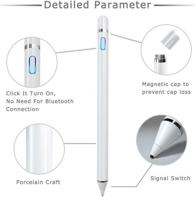 Alt view image 2 of 6 - Stylus Pens for Touch Screens Fine Point Active Stylus Pen Rechargeable Compatible with iPad iPhone Android and Tablet Capacitive Stylus for Writing Drawing