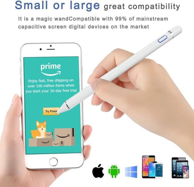 Alt view image 6 of 6 - Stylus Pens for Touch Screens Fine Point Active Stylus Pen Rechargeable Compatible with iPad iPhone Android and Tablet Capacitive Stylus for Writing Drawing