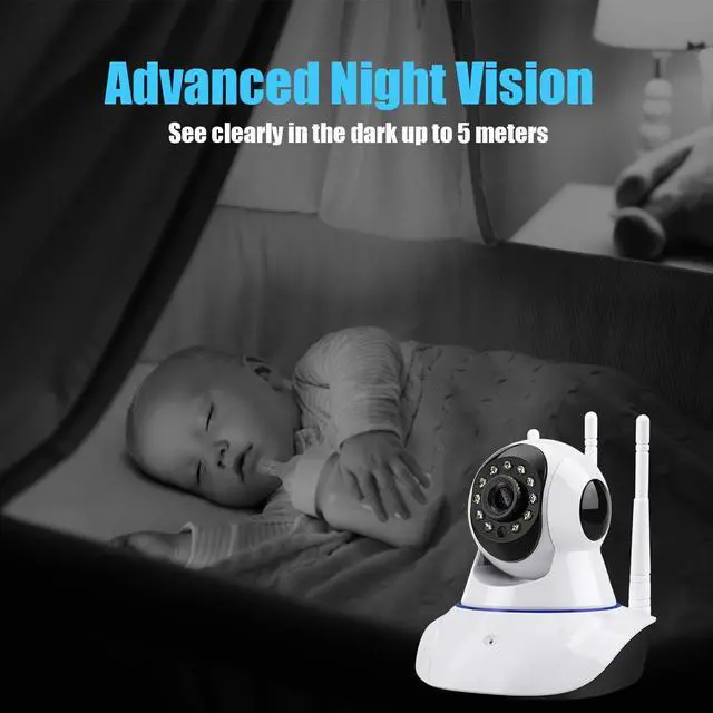Alt view image 6 of 7 - Dome Camera Pan / Tilt / Zoom Home Wireless IP Security Surveillance System 720p HD with Night Vision Remote Monitor with iOS Android App Motion Detection Indoor Camera with Micro SD Card Slot