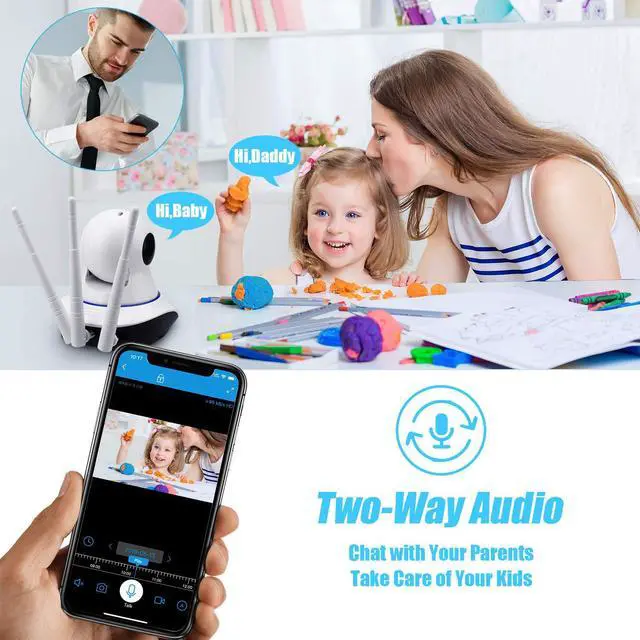 Alt view image 4 of 7 - Dome Camera Pan / Tilt / Zoom Home Wireless IP Security Surveillance System 720p HD with Night Vision Remote Monitor with iOS Android App Motion Detection Indoor Camera with Micro SD Card Slot