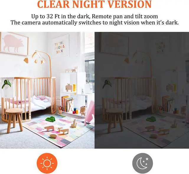 Alt view image 5 of 7 - Wireless Security Camera 1080P HD Indoor WiFi Home Cameras with 32GB MicroSD Card Pan Tilt Zoom Baby Pet Monitor with two Way Audio Night Vision Motion Detection