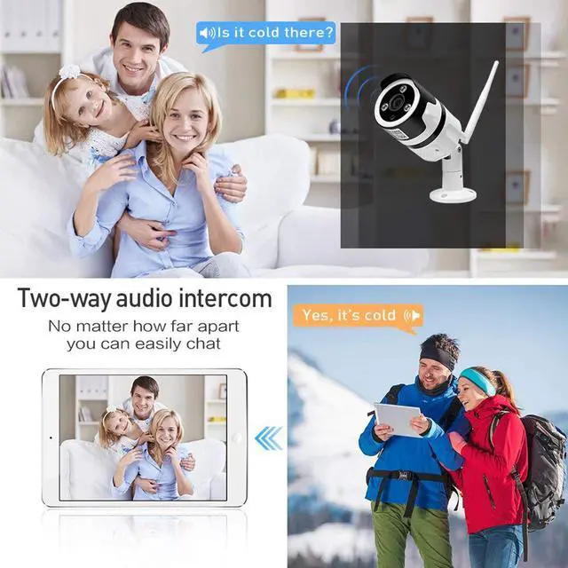Alt view image 3 of 7 - Outdoor Security Camera 1080P WiFi Camera Outdoor Surveillance Wireless IP Camera 2.4GHz Onvif IR Night Vision Motion Detection Two-Way Audio IP66 Waterproof Cloud Storage