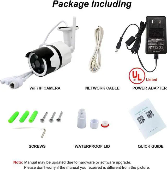 Alt view image 7 of 7 - Outdoor Security Camera 1080P WiFi Camera Outdoor Surveillance Wireless IP Camera 2.4GHz Onvif IR Night Vision Motion Detection Two-Way Audio IP66 Waterproof Cloud Storage