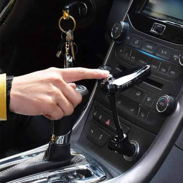 Alt view image 7 of 7 - Bluetooth FM Transmitter Wireless Radio Adapter Hands-Free Car Kit 5V 2.1A USB Car charger Mp3 Player with LED  Display USB memory Port TF Card Support