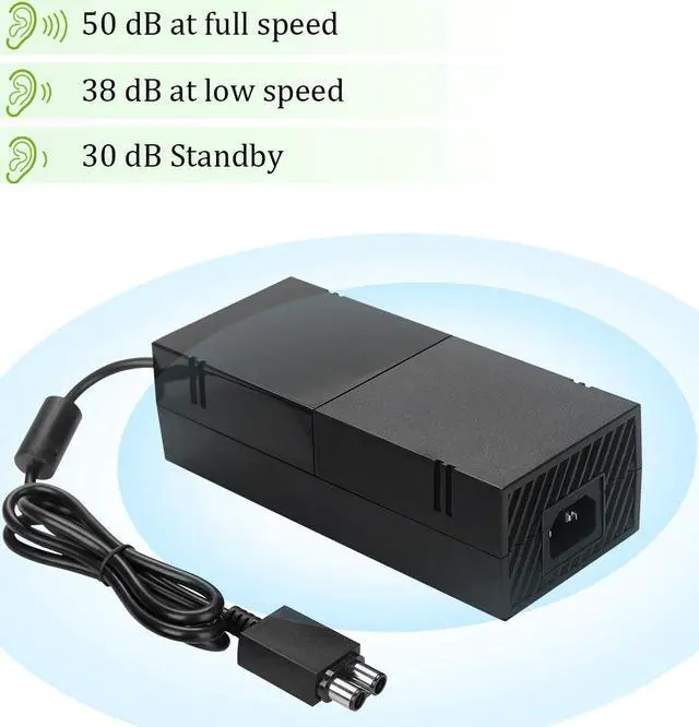 Alt view image 3 of 7 - Xbox One Power Supply Brick [LATEST VERSION] AC Adapter Power Supply Cord Replacement Charger AC Power cord for Microsoft Xbox One Console
