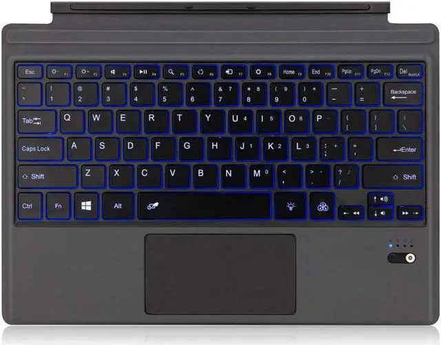 Main image of Type Cover for Microsoft Surface Pro 7 / Surface Pro 6 / Surface Pro 5 2017 / Surface Pro 4 / Surface Pro 3 2014 Detachable Bluetooth Wireless Keyboard with Touchpad and  7-Color LED Backlit