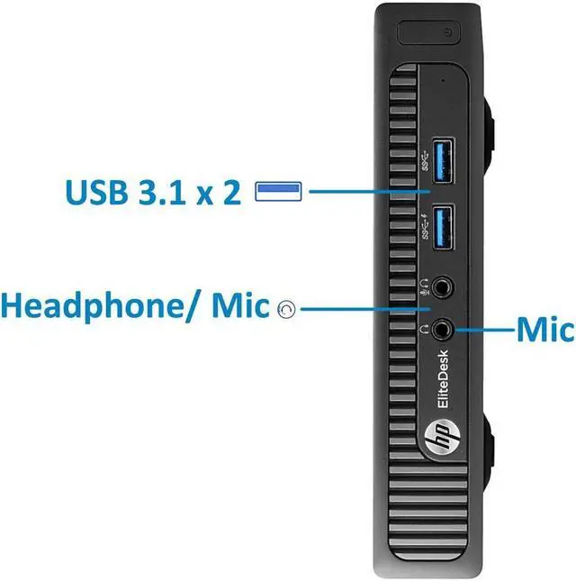 Alt view image 3 of 4 - HP EliteDesk 600 G1 Tiny Desktop Computer Intel Core i5 4th Gen 16GB NEW 128GB SSD Windows 10 Pro New Keyboard, Mouse,Power cord,WiFi Adapter