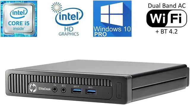 Main image of HP EliteDesk 600 G1 Tiny Desktop Computer Intel Core i5 4th Gen 16GB NEW 128GB SSD Windows 10 Pro New Keyboard, Mouse,Power cord,WiFi Adapter