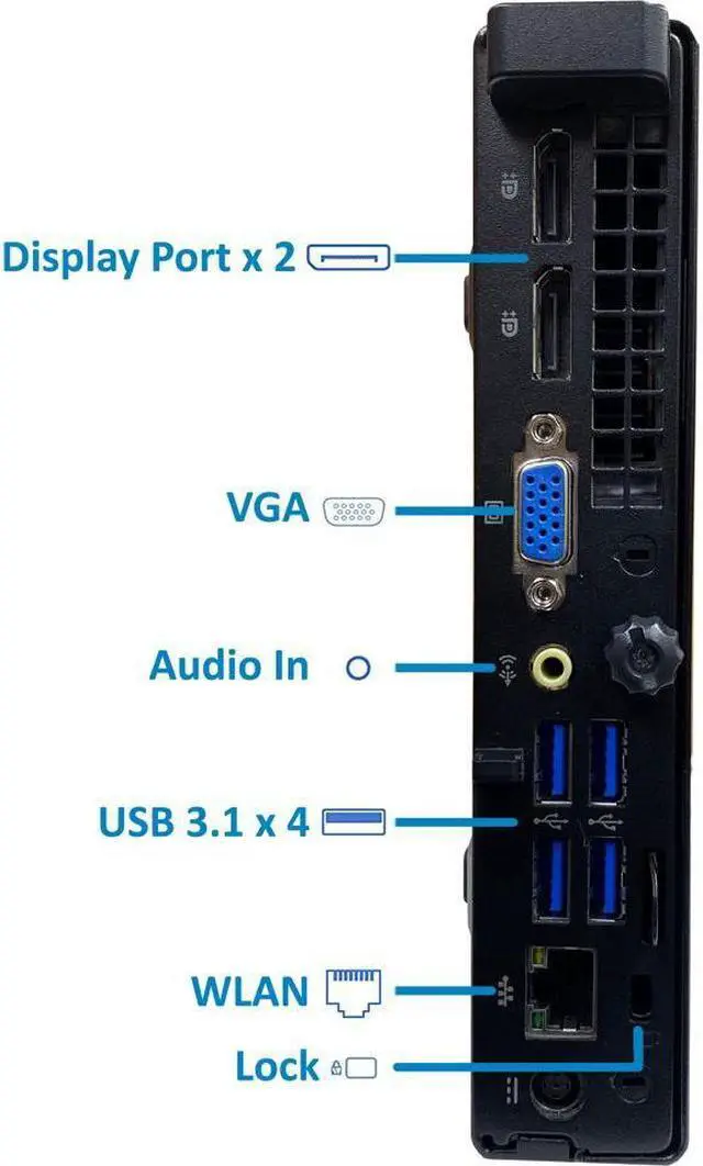 Alt view image 4 of 4 - HP EliteDesk 600 G1 Tiny Desktop Computer Intel Core i5 4th Gen 16GB NEW 128GB SSD Windows 10 Pro New Keyboard, Mouse,Power cord,WiFi Adapter