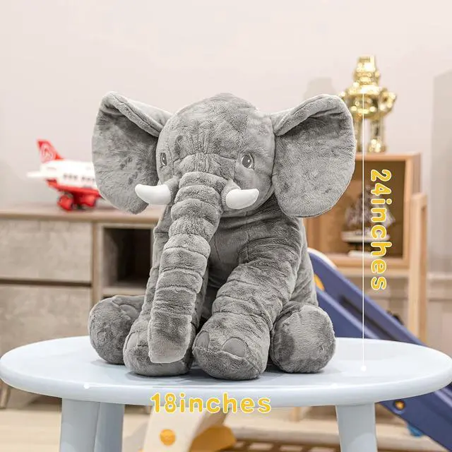 Alt view image 6 of 7 - HOMILY Stuffed Elephant Plush Animal Toy 24 INCH
