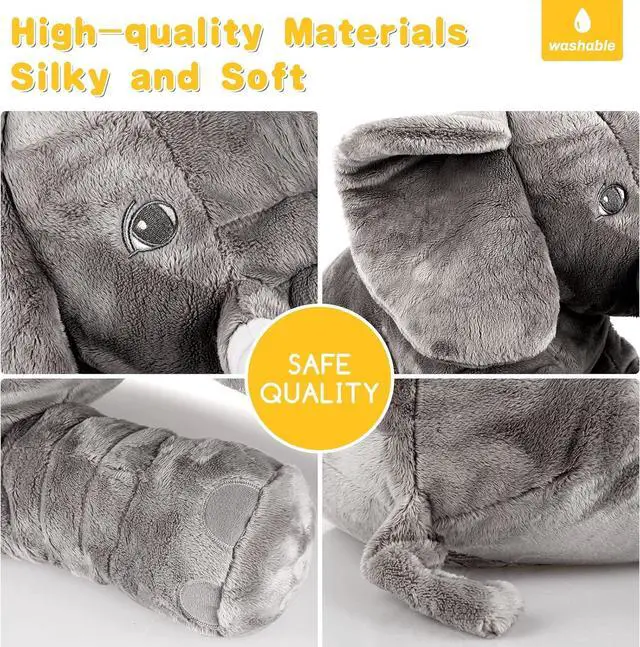 Alt view image 2 of 7 - HOMILY Stuffed Elephant Plush Animal Toy 24 INCH