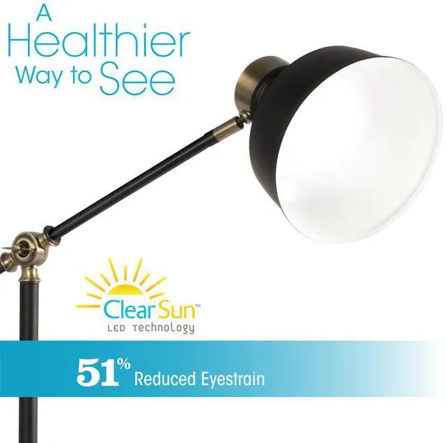 Alt view image 2 of 4 - OttLite CS01KA9-SHPR Wellness Series Balance LED Desk Lamp - 4" to 18" High - Black