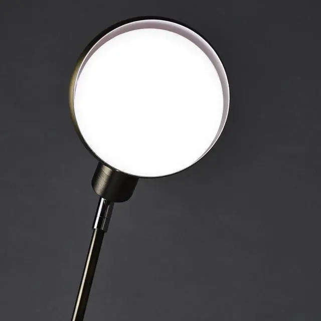 Alt view image 2 of 8 - OttLite Wellness Series Refine LED Desk Lamp - 27" High - Antiqued Brass  F1D83BR9-SHPR
