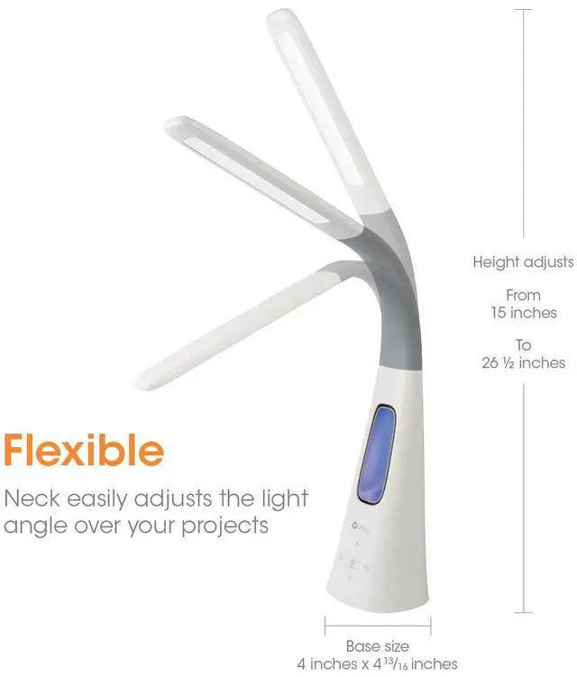 Alt view image 2 of 6 - OttLite F26WG9-SHPR Cool Breeze Fan Lamp - 15" to 26.5" High - White