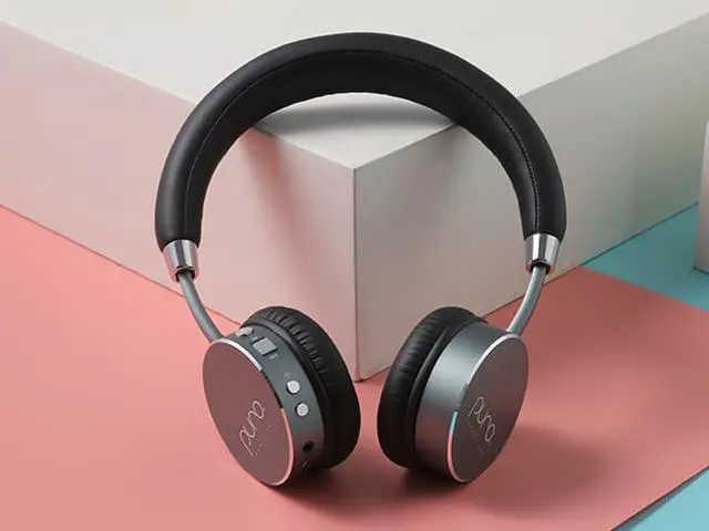 Alt view image 4 of 8 - Puro Sound Labs BT2200 Volume Limited Kids' Bluetooth Headphones (Grey)