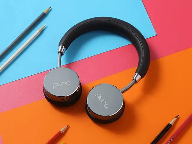 Alt view image 5 of 8 - Puro Sound Labs BT2200 Volume Limited Kids' Bluetooth Headphones (Grey)
