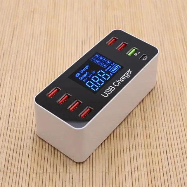 Alt view image 5 of 5 - 8 Port Multi Fast Usb Charger Quick Charge 3.0 Multiple Usb Phone Charging Station Universal Usb Hub Charger Qc 3.0 Led Displa