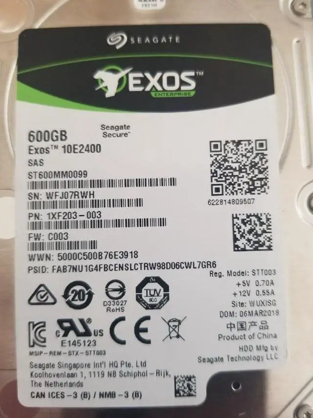 Alt view image 7 of 19 - Seagate Enterprise Performance 10K HDD ST600MM0099 600GB 10000 RPM 256MB Cache SAS 12Gb/s 2.5" Hard Drives