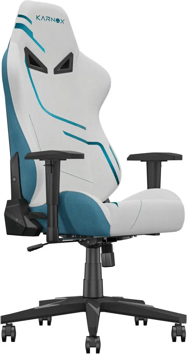 Alt view image 2 of 7 - KARNOX Genie Game Chairs Office Chair Cloth Computer Desk Chair with Lumbar Support, Ergonomic PC Game Recliner Chair Racing Style for Teens Blue