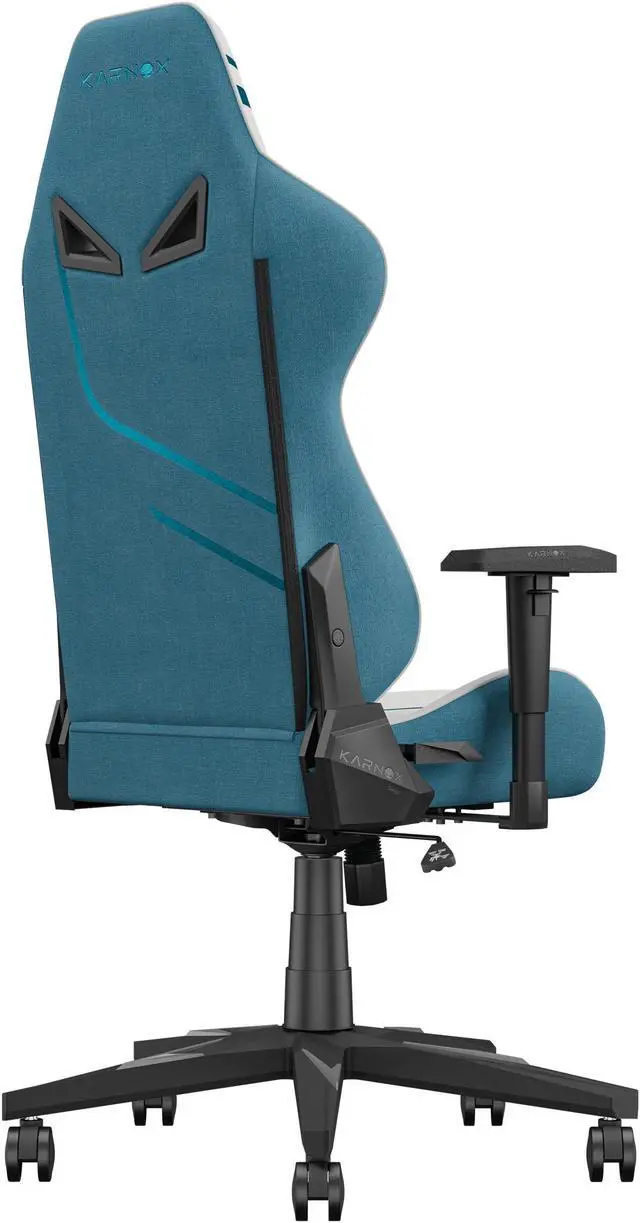 Alt view image 4 of 7 - KARNOX Genie Game Chairs Office Chair Cloth Computer Desk Chair with Lumbar Support, Ergonomic PC Game Recliner Chair Racing Style for Teens Blue