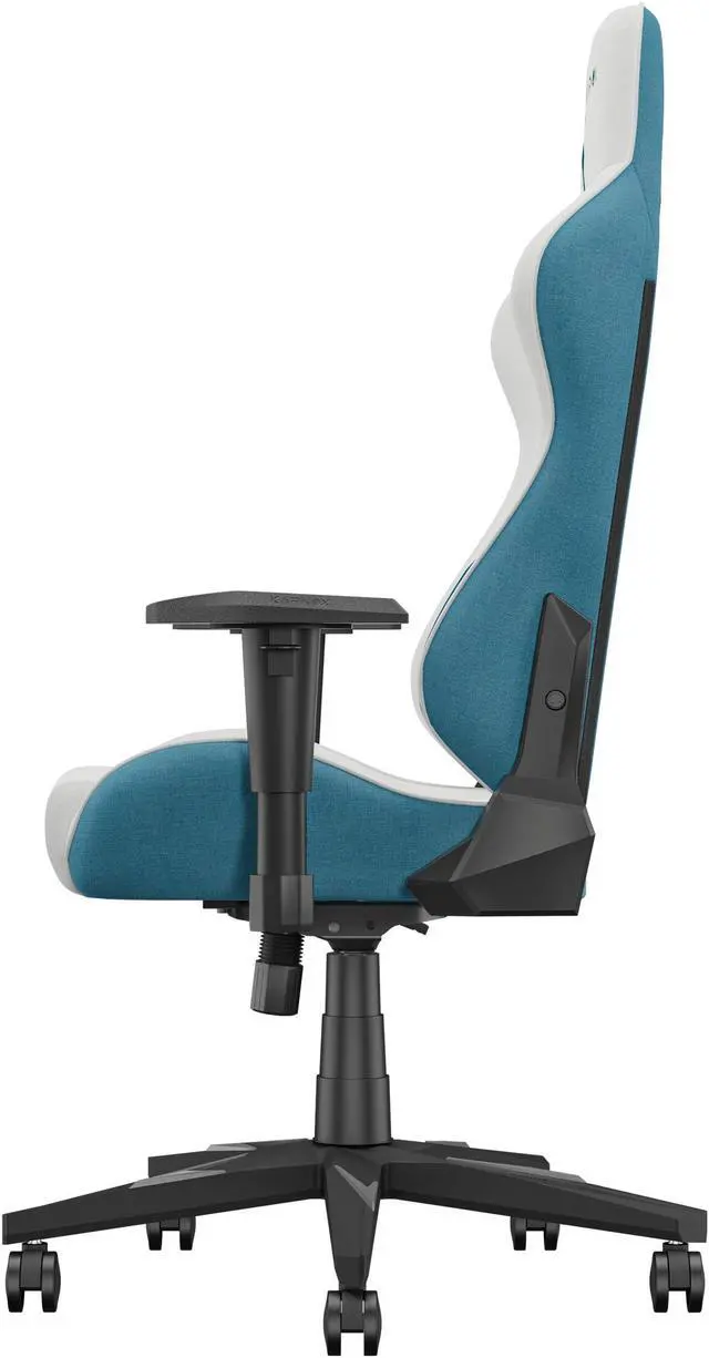 Alt view image 6 of 7 - KARNOX Genie Game Chairs Office Chair Cloth Computer Desk Chair with Lumbar Support, Ergonomic PC Game Recliner Chair Racing Style for Teens Blue