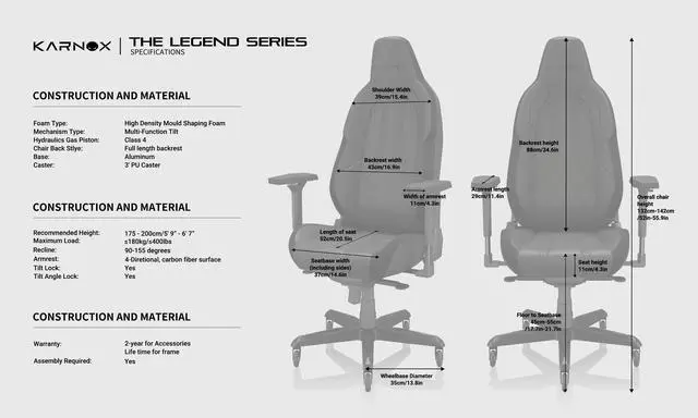 Alt view image 7 of 7 - KARNOX Office Gaming Chair,Reclining Computer Chair for Headrest,Comfortable Swivel Chair with Lumbar Support,Ergonomic Back Seat Gaming Chair with Pillow,Desk PC Chair with Footrest&Armrest