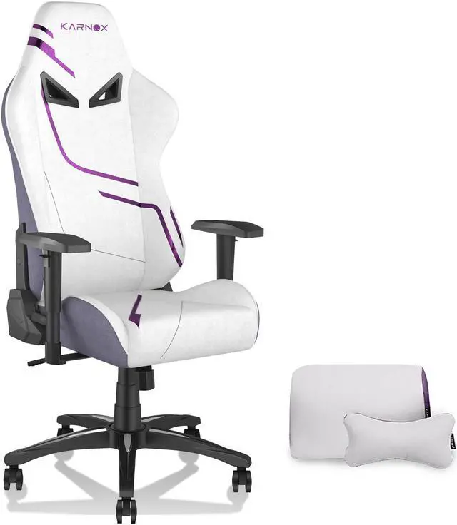 Main image of KARNOX Genie Game Chair Office Chair Ergonomic Computer Game Chair with Lumbar Support and Adjustable Headrest Pillow PC Gaming Chair Cloth for Teens Purple