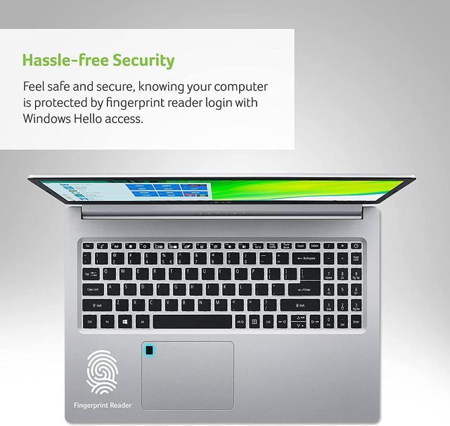 Alt view image 4 of 7 - Acer Aspire 5 Slim 15.6" Customized Business Laptop | 11th Gen Intel Core i3-1115G4 (Beat i5-1035G4) | 8GB DDR4 RAM 256GB  SSD 1TB HDD| FHD Nano-Edge Display | WiFi 6 | Windows 10 | Silver