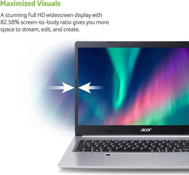 Alt view image 5 of 7 - Acer Aspire 5 Slim 15.6" Customized Business Laptop | 11th Gen Intel Core i3-1115G4 (Beat i5-1035G4) | 8GB DDR4 RAM 256GB  SSD 1TB HDD| FHD Nano-Edge Display | WiFi 6 | Windows 10 | Silver