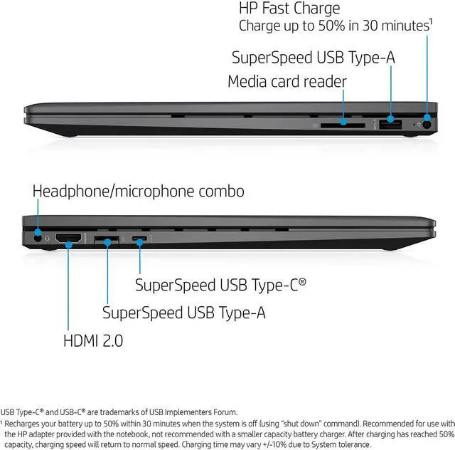 Alt view image 5 of 7 - HP ENVY x360 15.6" 2-in-1 IPS FHD Touchscreen Custmized Laptop | AMD Ryzen 7 5700U(Beats Intel i7-1065G7) | 16GB DDR4 RAM 1024GB  SSD | Fingerprint reader | Backlit KB | WiFi 6 | Win 10 Home | Black