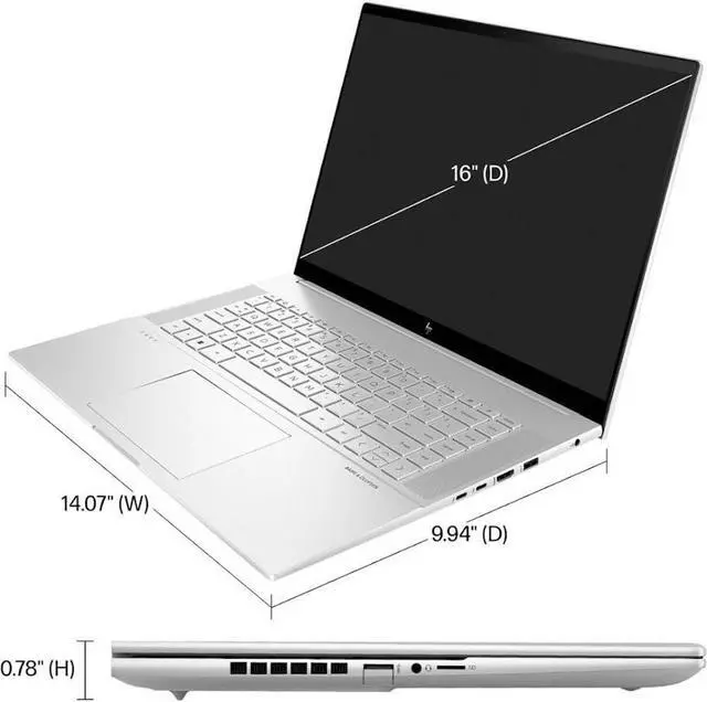 Alt view image 4 of 7 - HP Envy 16" Touchscreen Gaming Laptop, 13th Gen 14-Core Intel i7-13700H, GeForce RTX 4060, 16:10 WUXGA (2560 x 1600) Display, 64GB DDR5 5200MHz RAM, 2TB SSD, Backlit KB, Thunderbolt 4, Win 11 Pro