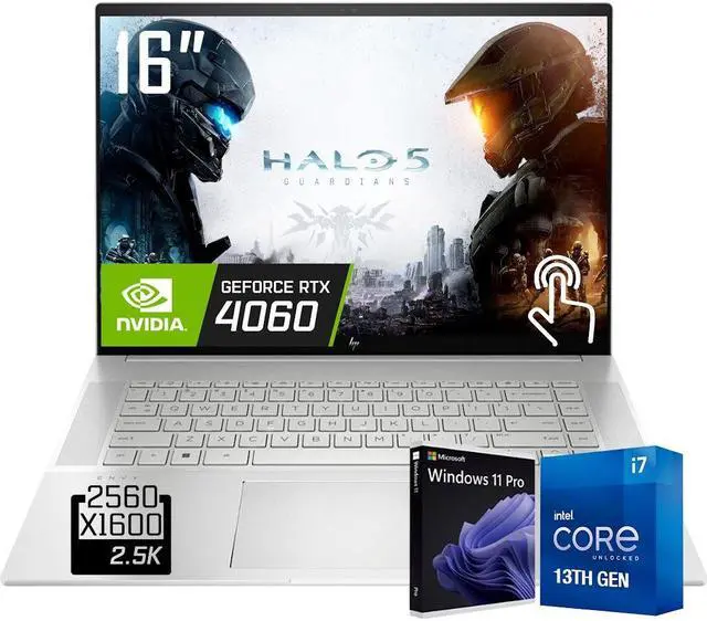 Main image of HP Envy 16" Touchscreen Gaming Laptop, 13th Gen 14-Core Intel i7-13700H, GeForce RTX 4060, 16:10 WUXGA (2560 x 1600) Display, 64GB DDR5 5200MHz RAM, 2TB SSD, Backlit KB, Thunderbolt 4, Win 11 Pro