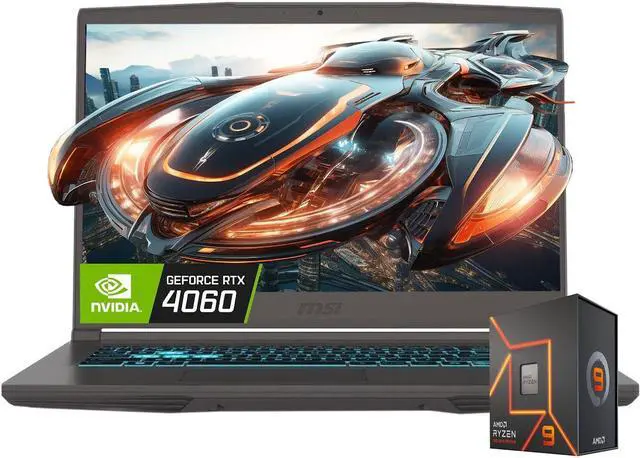 Main image of MSI Thin A15 Gaming Laptop, 15.6" FHD 144Hz Display, AMD Ryzen 9 8945HS(Up to 5.2 GHz), NVIDIA GeForce RTX 4060 Graphics, 64GB DDR5, 2TB SSD, Wi-Fi 6E, Bluetooth 5.3, Backlit Keyboard, Win11 Home