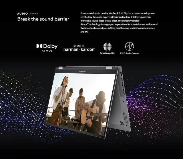 Alt view image 5 of 7 - ASUS Vivobook S 16 Flip 2-in-1 Business Laptop, 16" WUXGA Touchscreen Display, 14-Core Intel Core i9-13900H, 24GB RAM 1TB SSD, Intel Iris Xe Graphics, WiFi 6E, Bluetooth 5.3, Backlit KB, Win11 Pro