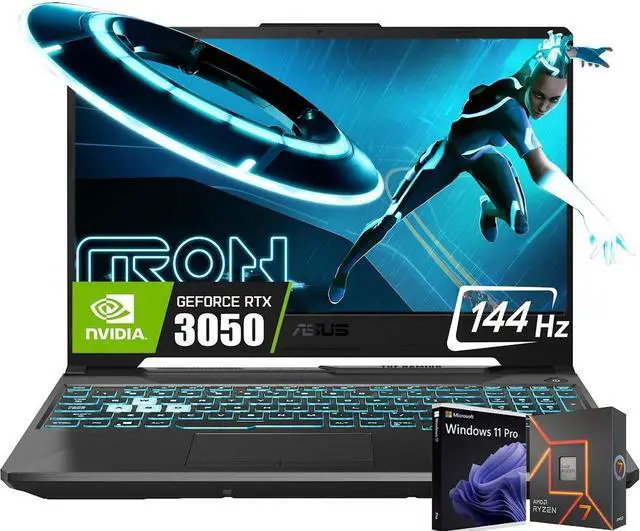 Main image of ASUS TUF A15 15.6" AMD Ryzen 7 RTX 3050 Gaming Laptop, 15.6" FHD 144Hz Display, AMD Ryzen 7-7435HS, NVIDIA GeForce RTX 3050, 64GB DDR5 RAM, 4TB SSD, Backlit KB Wi-Fi 6, RJ45, Win11 Pro