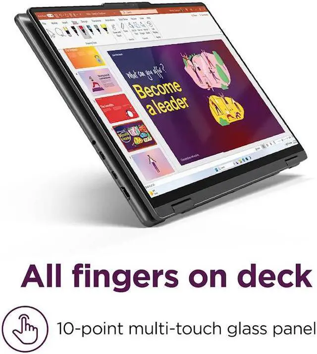 Alt view image 5 of 7 - Lenovo Yoga 7i 2-in-1 16" Business AI Laptop, WUXGA Touchscreen Display, Intel 12-Core Ultra 7 155U (Beat i7-1355U), 16GB LPDDR5X RAM 1TB SSD, Backlit KB, Fingerprint Reader, AI Copilot, Win11 Home