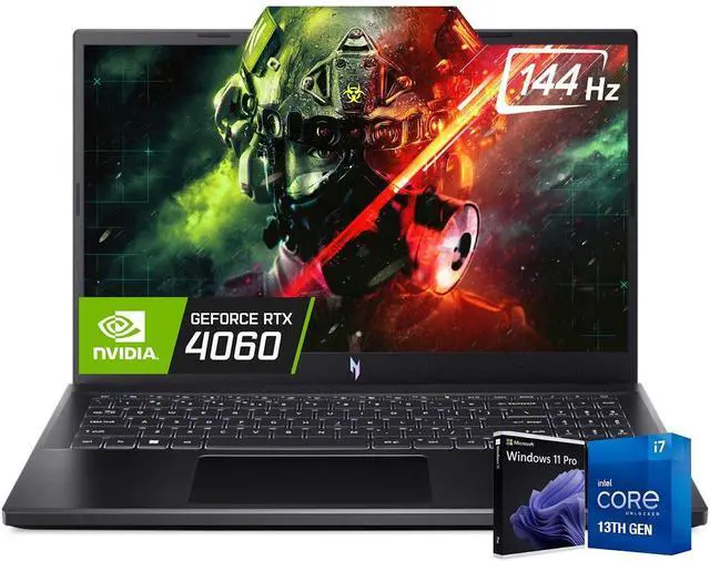 Main image of Acer Nitro V 15.6" FHD IPS 144Hz Gaming Laptop, Intel 10-Core i7-13620H Up to 4.90 GHz, NVIDIA GeForce RTX 4060 GPU, 32GB DDR5 2TB Gen 4 SSD, Backlit Keyboard, Win11 Pro