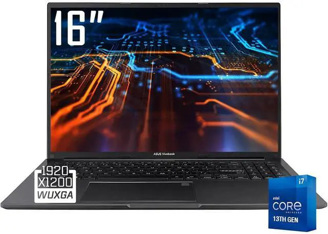 Main image of ASUS Vivobook 16" WUXGA Business Laptop, IPS 16:10 300 Nit Display, Intel 10-Core i7-1355U(Up to 5.0GHz), 40GB RAM 1TB SSD, Intel Iris Xe Graphics, Bluetooth 5.1, Backlit KB, Win11 Home