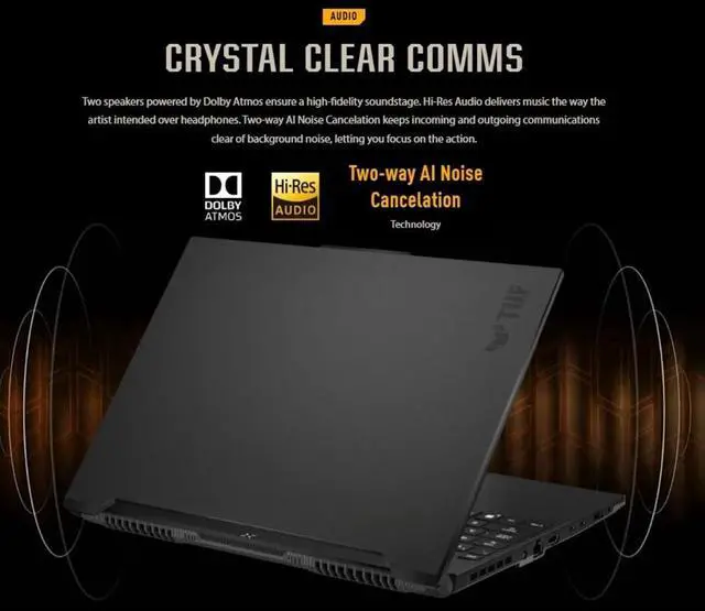 Alt view image 5 of 7 - ASUS TUF A16 Gaming Laptop, 16" FHD+ 165Hz Display, AMD Ryzen 7-7735HS(Beat Intel Core i7-13700H) up to 4.75 GHz, AMD Radeon RX7700, 64GB DDR5 RAM, 4TB SSD, Backlit KB, Wi-Fi 6, RJ45, Win11 Home