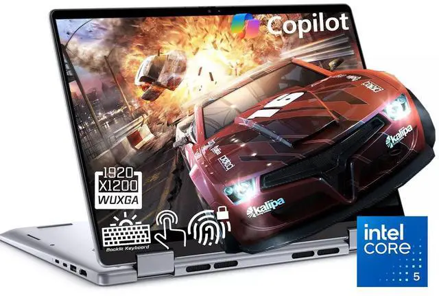 Main image of Dell Inspiron 2-in-1 AI Business Student Laptop, 14" WUXGA Touchscreen IPS 250 Nits LED Display, Intel Core 5 120U(Up to 5.0 GHz), 16GB DDR5 RAM 1TB SSD, Backlit KB, Fingerprint Reader, Win11 Home