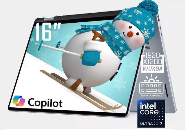 Main image of Dell Plus 2-in-1 AI Powered Business Laptop, 16" WUXGA Touchscreen Display, Intel Core Ultra 7 256V(Up to 4.8GHz), 16GB LPDDR5X 1TB SSD, Copilot + PC, Backlit Keyboard, Windows 11 Home